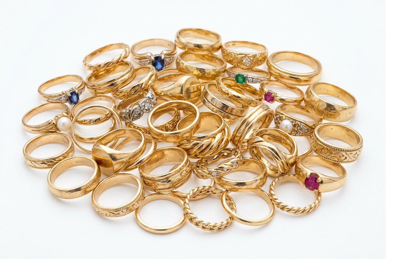 Gold chains and rings