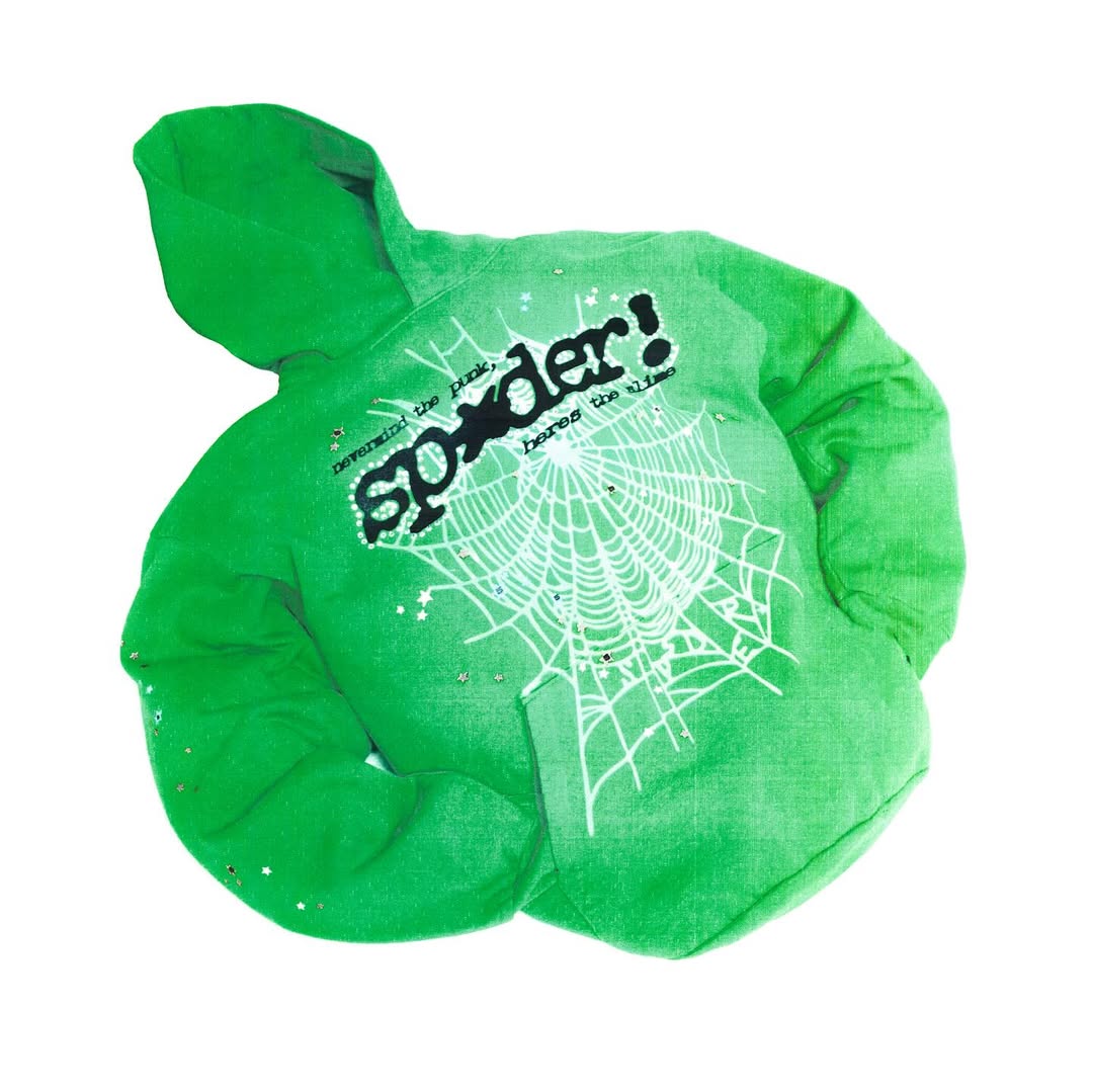 Sp5der green hoodie NYC